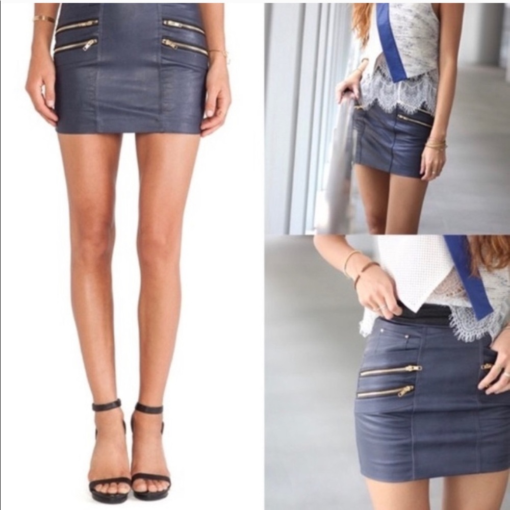 Self-Portrait Moto Skirt
